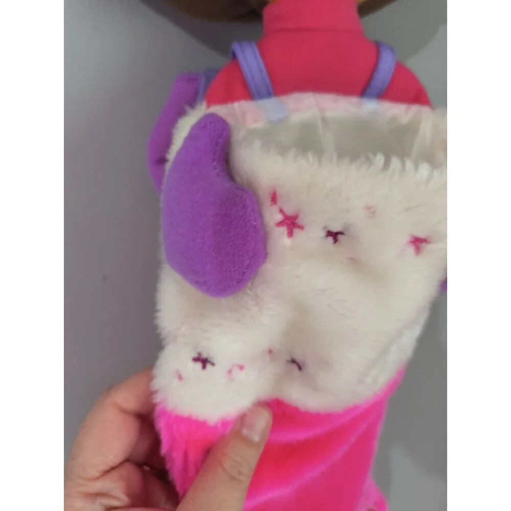 2003 Dora The Explorer Nick Jr Pink Girls Plush Head Fleece Christmas Stocking